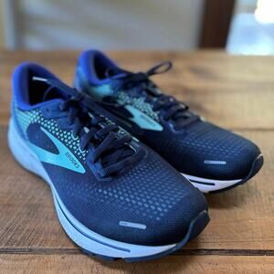 Brooks Ghost 14 Blue Athletic Running Shoes Sneakers Womens 11 (2A) Narrow